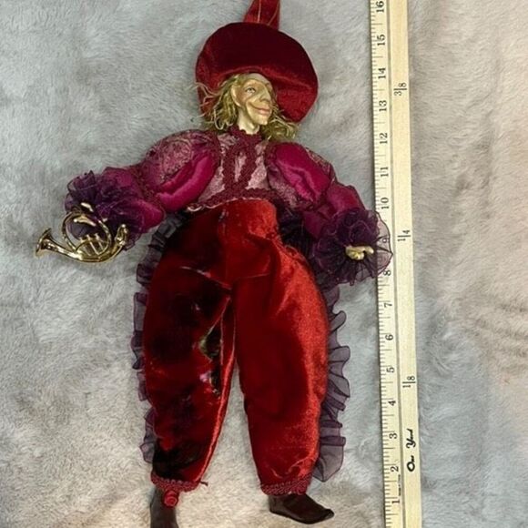 Katherines Collection Vintage Jester Holiday Harlequin Pose able Doll - Picture 2 of 4
